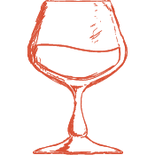 An illustrated red wine glass. Wine can be a pain trigger for chronically ill people who battle inflammatory conditions.