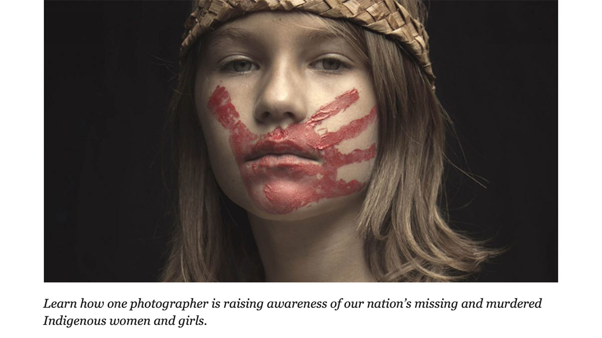 Content marketing examples for photography brands include this article by Anne Simone about indigenous photographers and the crises they are documenting.